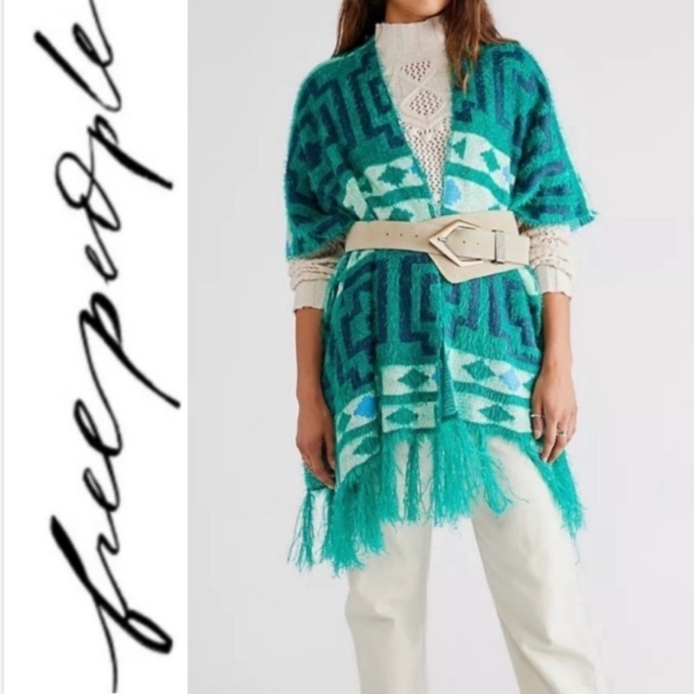 Free People Diamondback Cozy Kimono in Emerald
Green OS - Yellowstone vibe! 🦌